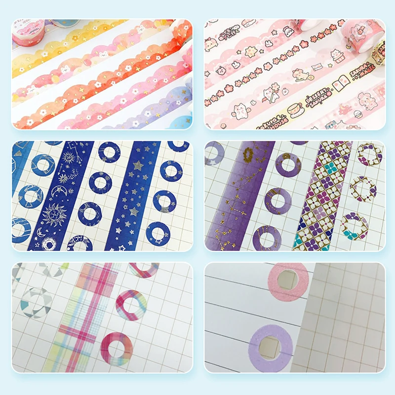 16 Sheets Tag Hole Reinforcement Stickers Decorative Protector Reinforcements  Hole-punched Pages Note Paper Binder Ring - AliExpress