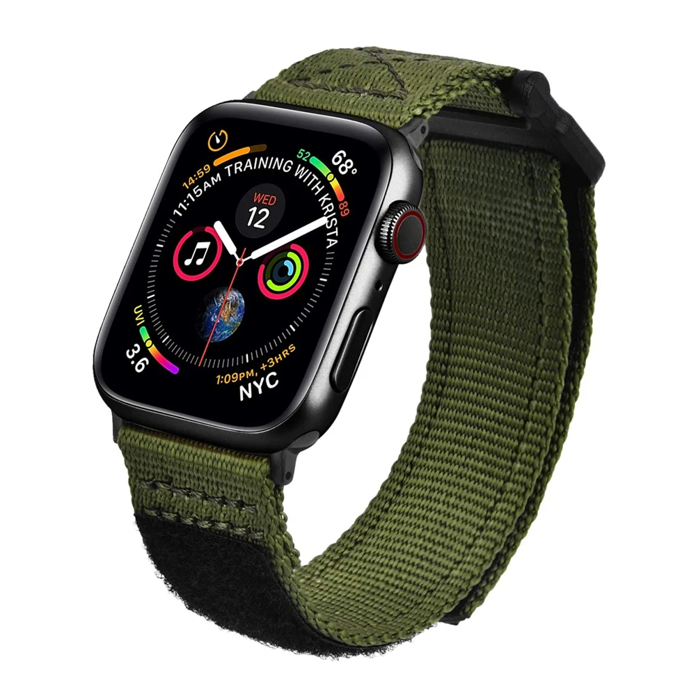 

Rugged Nylon Sports Strap for Apple Watch Band 45mm 44mm 42mm 41mm 40mm 38mm Woven Loop Wristband for iWatch 7/6/5/4/3/2/1/SE