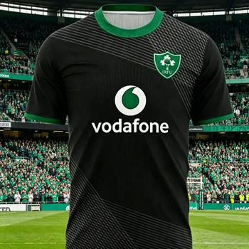 2026 IRFU Rugby Fan Sports Training T-shirt with Fitness Top Both Men/Women Round Neck Breathable Quick-drying Family Kids Tees 1