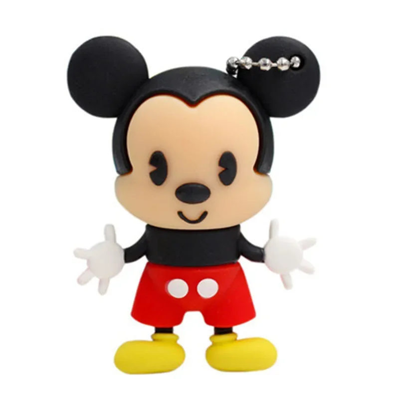 Disney Mickey Stitch U Disk Anime Capacity 4GB 8GB 16GB 32GB 64GB 128GB Pen Drive Memory Stick Black Mini Pendrive Office Gift