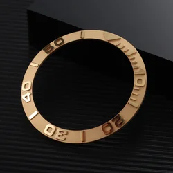 Ceramic 3D Raised Letter Watch Bezel Insert Accessory (Gold)