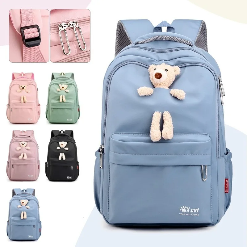 

Elementary School Boys School Bags 3-9th Grade Girls Schoolbags Plush Bear Cute Kids Backpack Backpacks for School Children