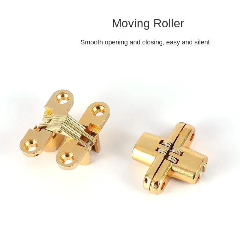 1PCS Folding Stainless Steel Invisible Loop Furniture Supplies Hidden Hinges Window Accessories Cross Door Hinge