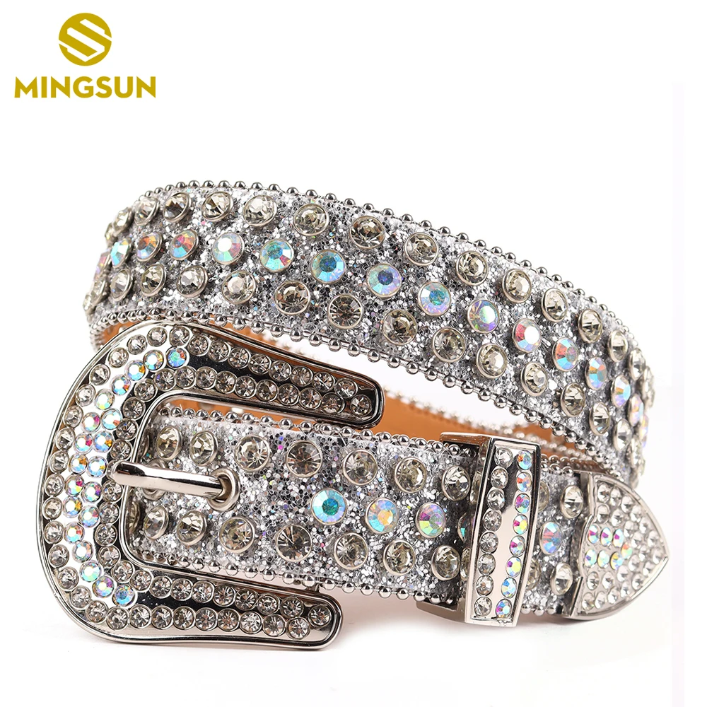 Rhinestone Belts for Women Men High Quality belts for Men Women Luxury Designer Brand Diamond Belt for Jeans Cowboy Cowgirl Belt