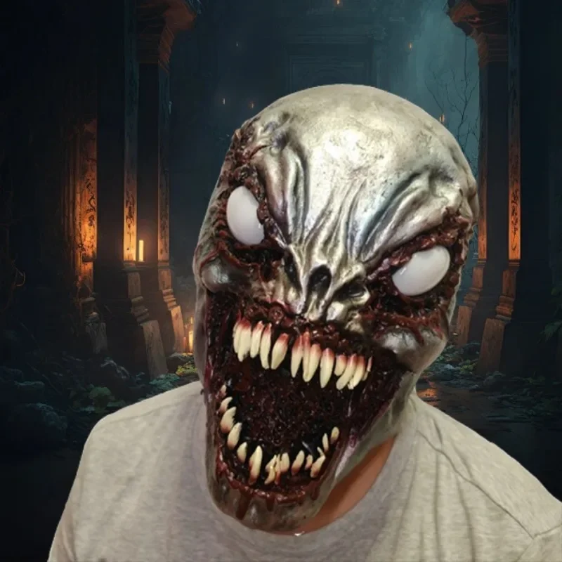 Masque Horreur Démon Yeux Blanc