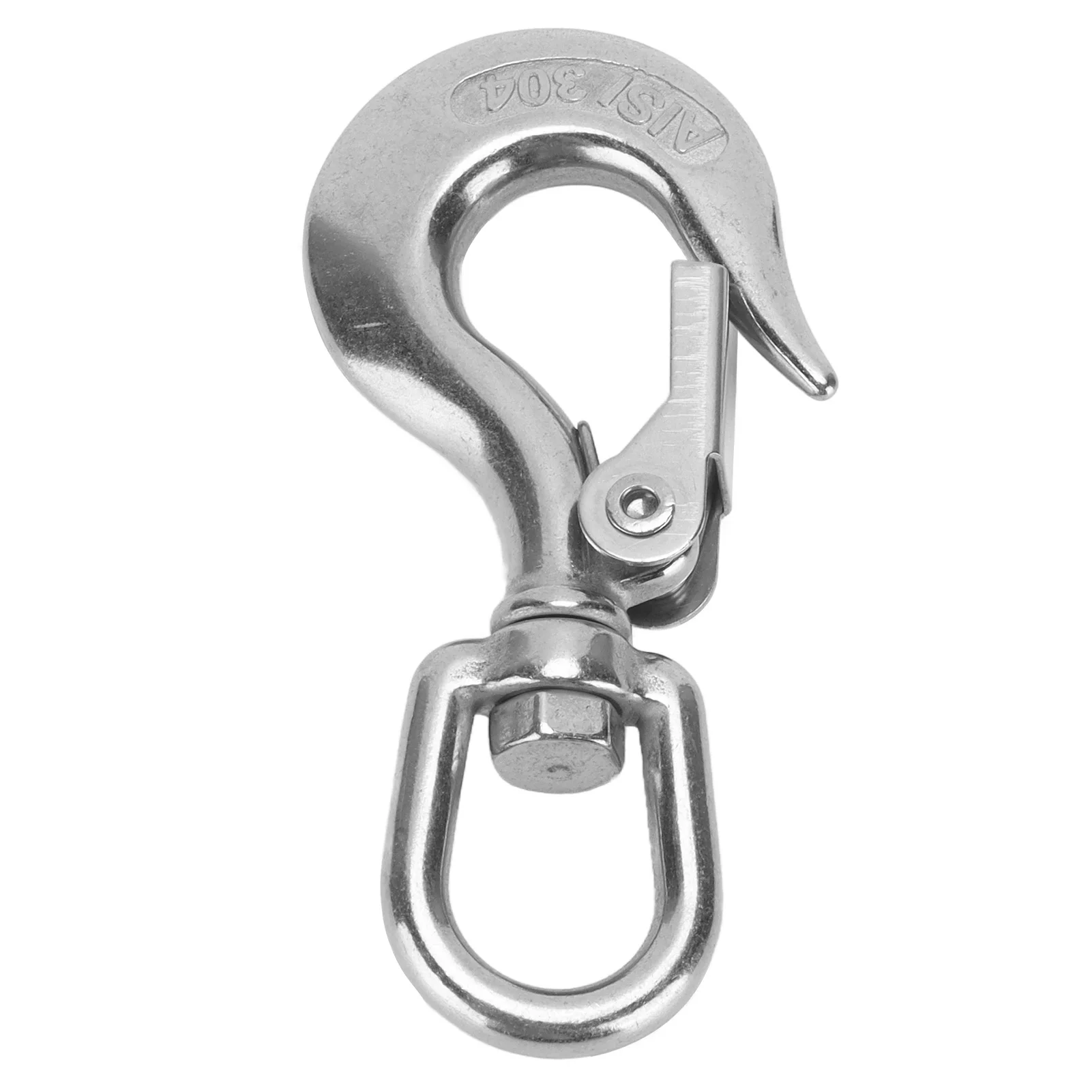 Swivels Eye Snap Hook, Swivels Eye Lifting Hook Stainless Steel Safety Lifting Hook for Engineering Cranes