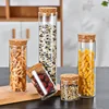 10X Glass Food Storage Container With Cork/Bamboo Lids Large Capacity Sealed Glass Bottles Pot Jar For Kitchen Organizer Tools 5