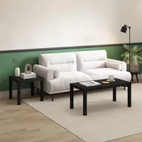 Classic Simple Coffee Table for Living Room, 38.98 (W) x 17.52 (H) x 18.9 (D) Inches, Black 2