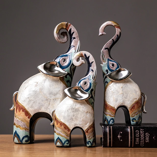 Brass elephant , elephant figures , gift ideas , table decor