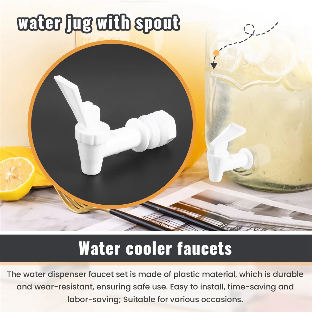 4 Sets Replacement Cooler Faucet Water Bottle Jug, Dispenser Tap Spigot Spout Water Beverage Lever Pour Dispenser Valve HOT