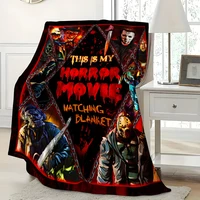 1PC Horror Movie Blanket Flannel Bed Blanket Comfortable Plush Fleece Blanket Nap Blanket Creative Gift 1