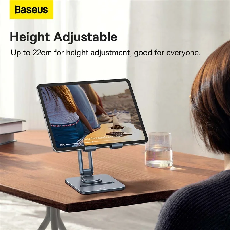 Baseus-suporte Metálico para Mesa Dobrável Biaxial para Tablets - Imagem 3