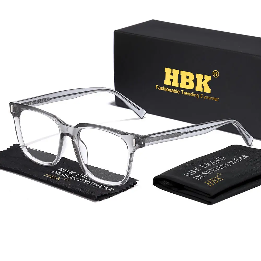HBK Vintage Unisex TR90 Square Anti Blue Light Glasses Frame