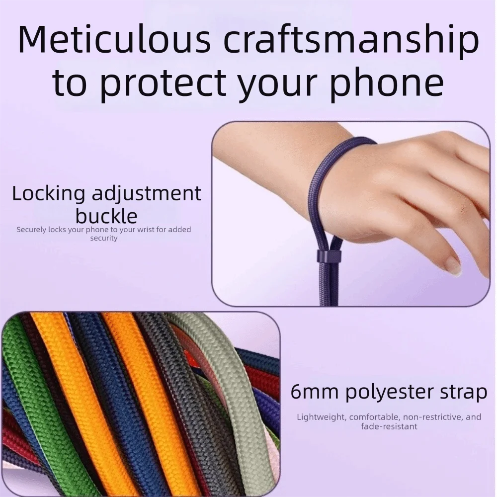 Durable Universal Polyester Phone Wrist Strap - Anti-Theft Travel Essential