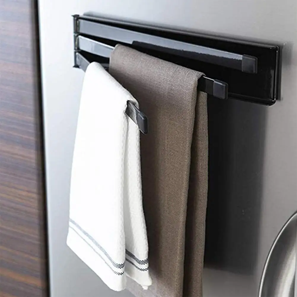 24cm Cast Iron Towel Storage Solution Wall Towel Rack Versatile Wall-mounted Rack Space-saving Holder for Kitchen Bathroom