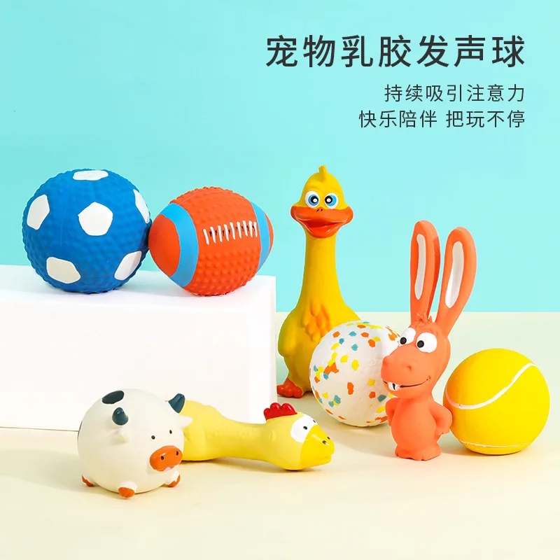 

Dog Latex Soundmaking Toys, Teeth Grinding, Bite Resistance, Relief, Rugby Football, Small Dog Teddy Training Pet Supplies