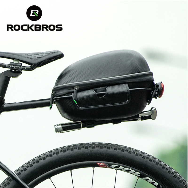 Rockbros Bike Bag Waterproof Hard Shell Hang Rear Reflective Light Loadbearing Saddle Bag Eva