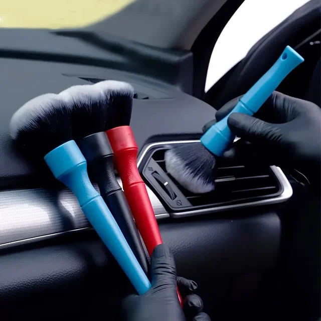 Brosse de détail ultra-douce pour voiture, brosse tative intérieure automatique avec poils synthétiques, plumeau, accessoires de livres automobiles 2