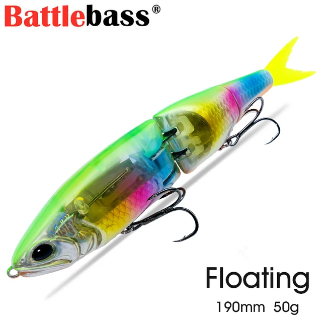 190mm 50g Floating Fishing Lures Triple joint body Glide Swimbaits