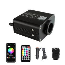 APP Smart phone&Remote controlled 16W Twinkle&Sound Activate Fiber Optic Starlight Headliner for Car Home Star Ceiling Sky DIY