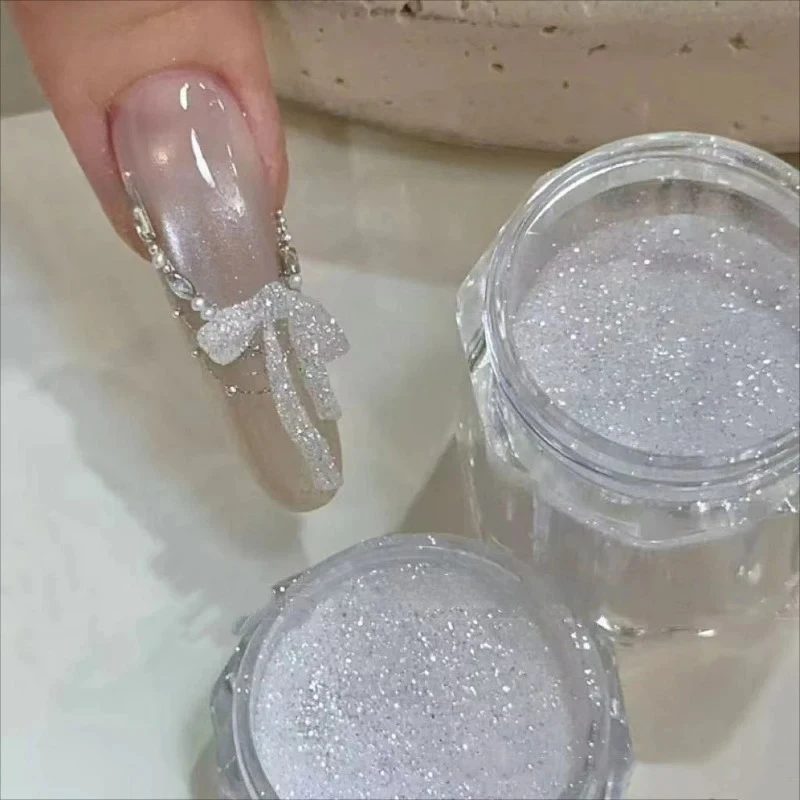 네일 미러 오로라 글리터 크리스탈 파우더 브라이트 문라이트 펄 화이트 버핑 파우더 DIY 매니큐어 하이라이트 쉬머 더스트