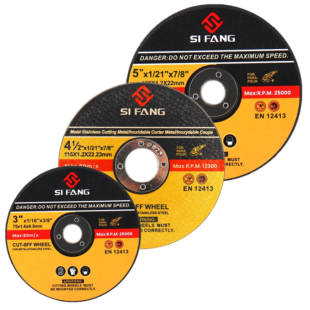 SIFANG 3/4.5/5 Inch Grinding Wheel Cut Off Wheels Inner Diameter 10/22mm Grind Disc Cutting Round Disc For Angle Grinder