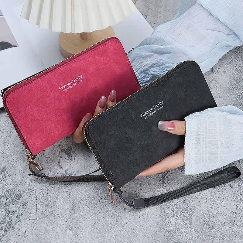 Fashion Ladies Holding Long Wallets for Women Handbag Multi-function Card Mobile Phone Bag for Women Change Lady Purse