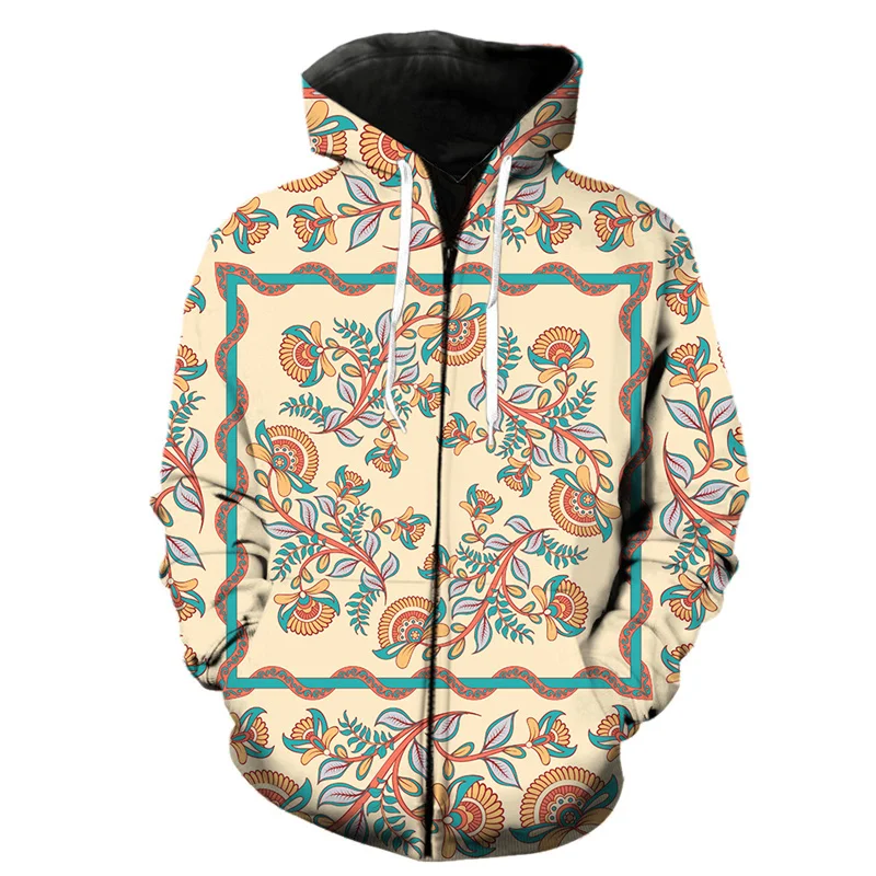 thumbnail image 1 of Sudadera con capucha exótica retro con estampado 3D para hombre, sudaderas con gráficos florales, sudaderas casuales de gran tamaño con capucha, suéteres con cremallera, parte superior holgada, 1 of 5