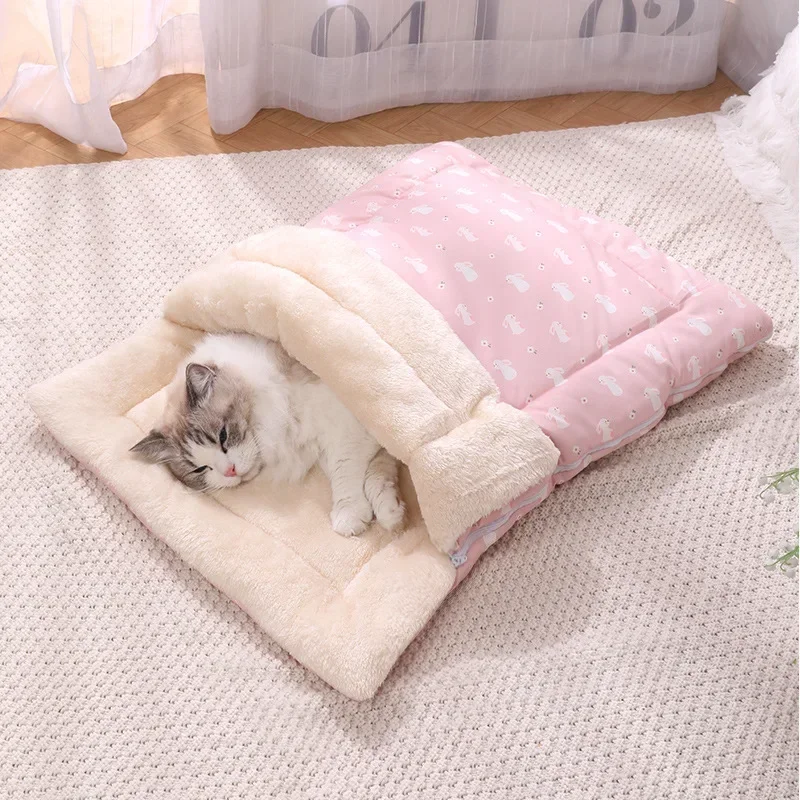 Cat Sleeping Winter Cat Bed Pet Bed Kitty Sleeping Bag Soft And