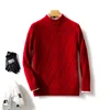 New Men's O-neck Diagonal Stripe Pullover 100% Pure Cashmere Wool Soft Sweater Autumn Winter Casual Thick Basis Large Size Top 5