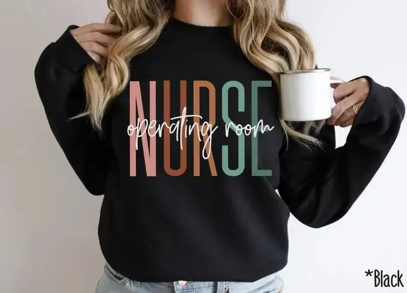 Operating Room Nurse, OR Nurse Gift, Leopard Cheetah Boho, Nursing School Grad, Future Nurse Graduation Gift, Unisex Crewneck