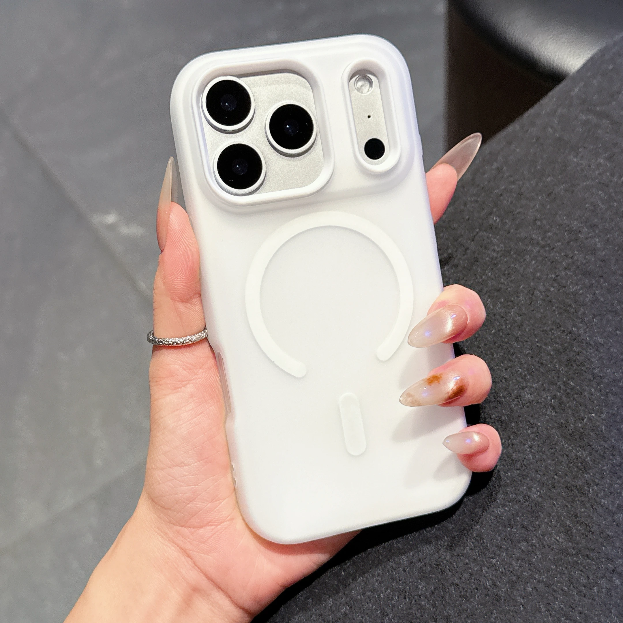 Candy Color Matte 2-in-1 Magnetic Wireless Charging Phone Case Cover