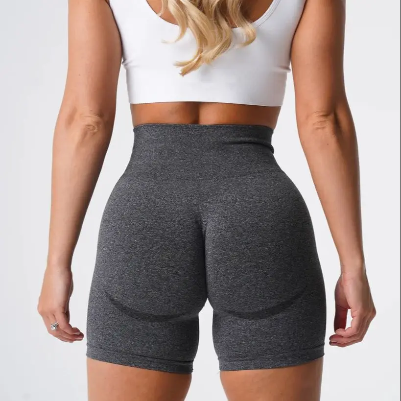 1-Peach Buttocks Fitness Leggings Women's Gym Sports Tight Running Shorts  Hip Three-point Pants High Waist Seamless Yoga Shorts