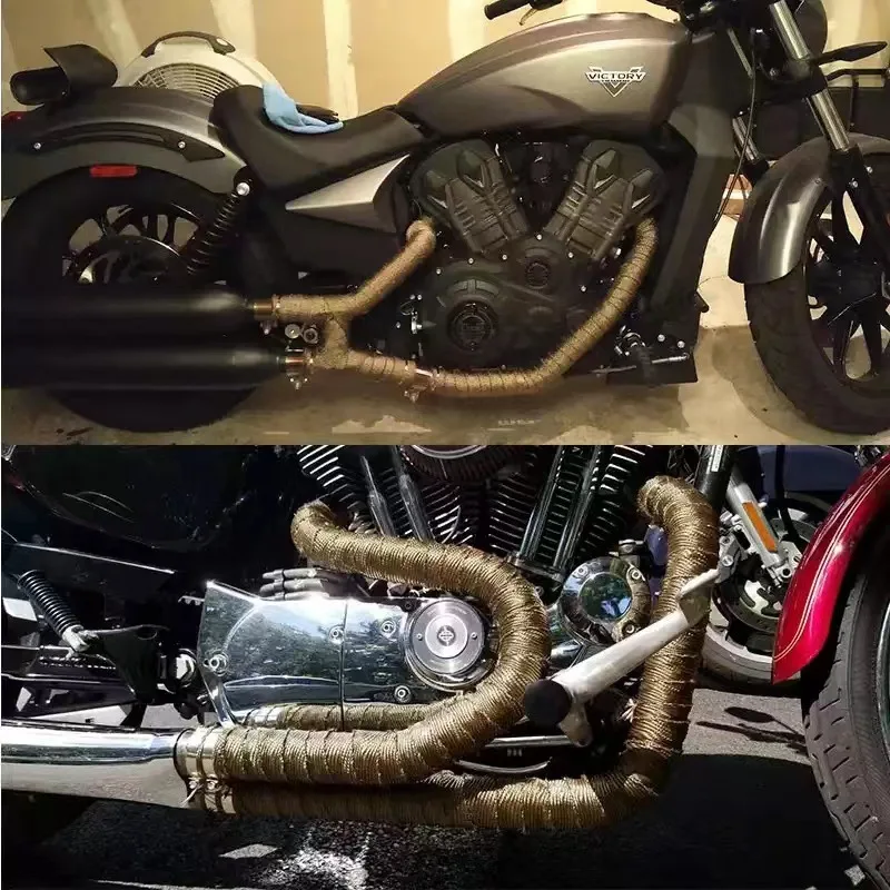 Enhanced Heat-Resistant Motorcycle Exhaust Insulation Wrap