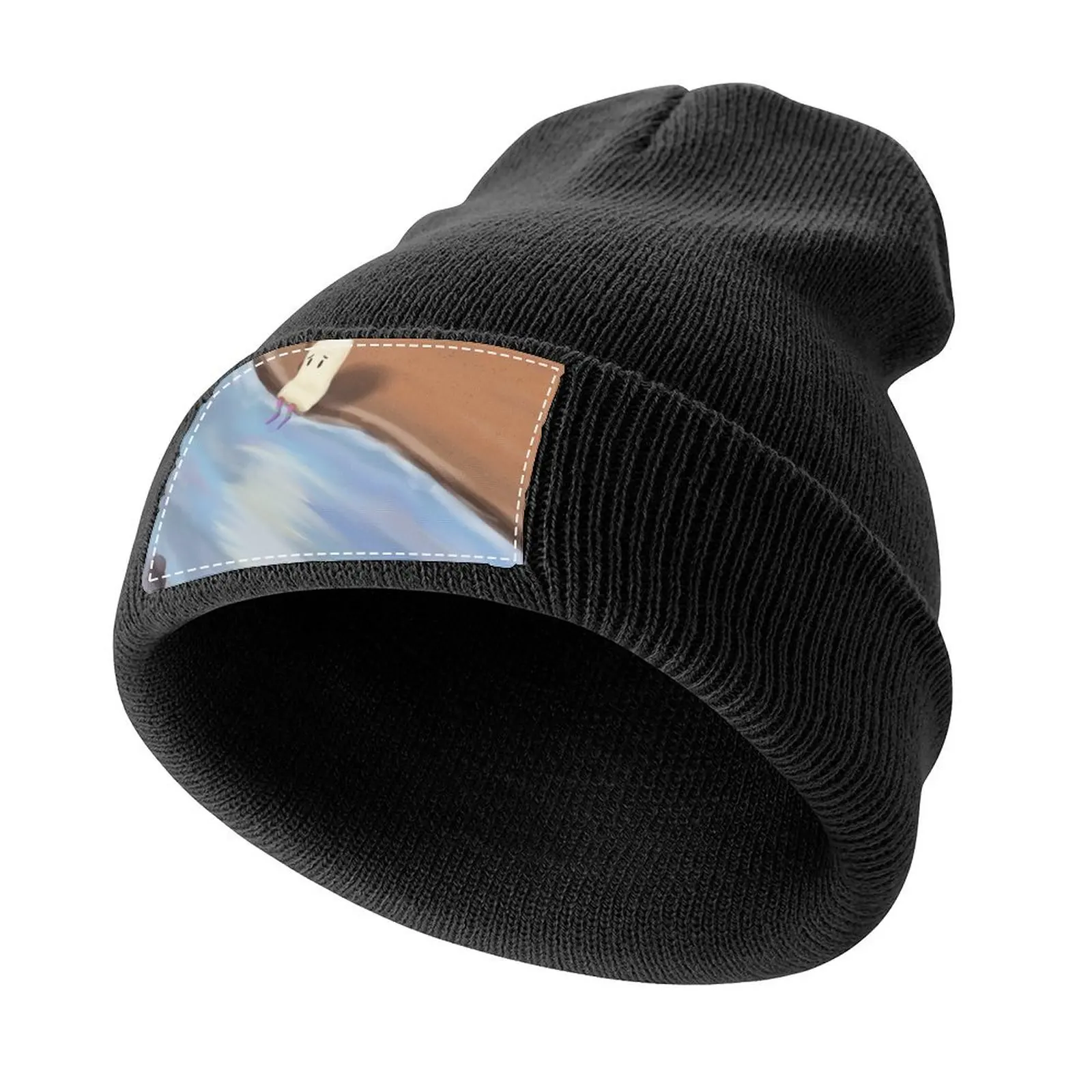 

Ghost by a River Knitted Cap Sunscreen New In The Hat Women Beach Fashion Men's