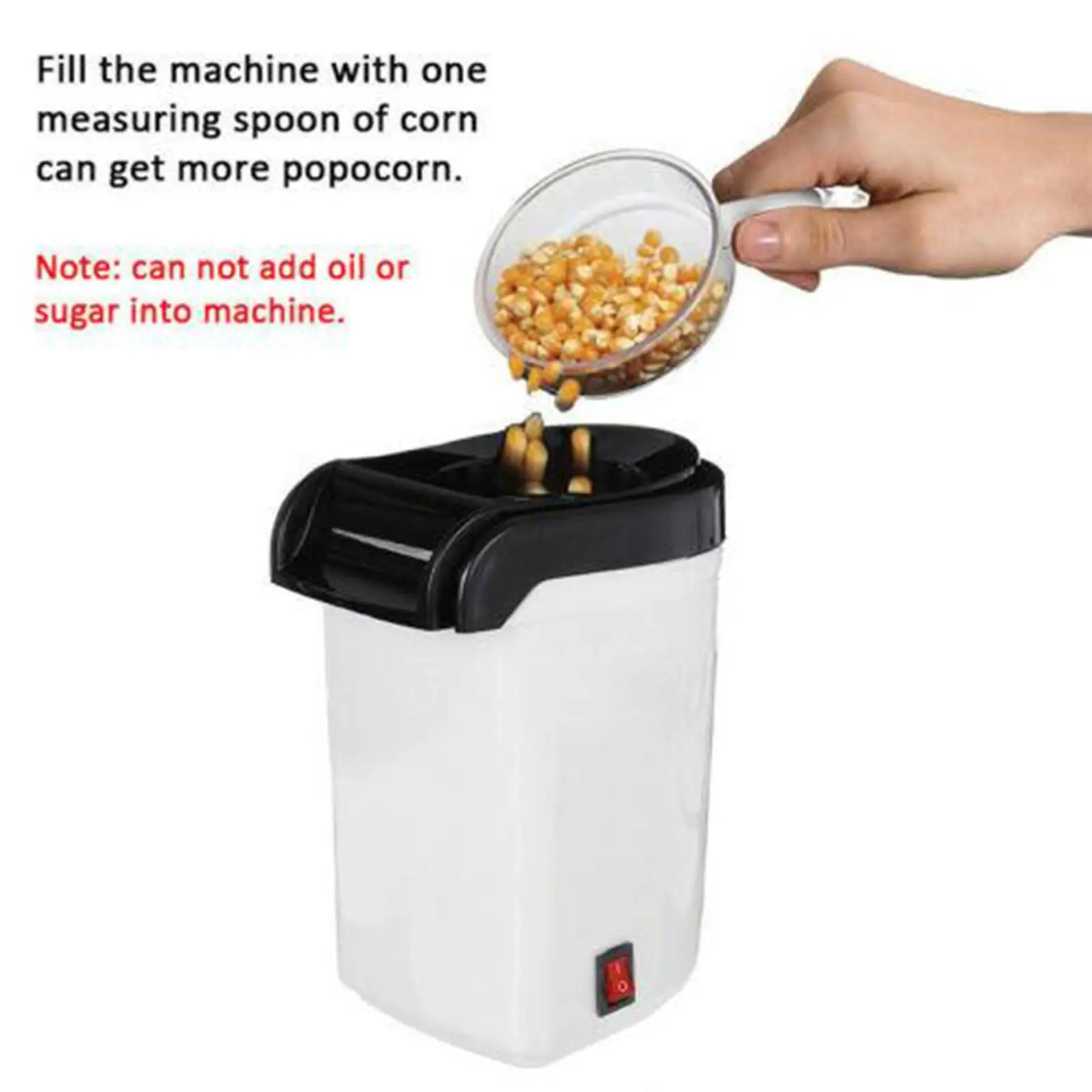 Electric Corn Popcorn Maker Household Automatic Mini Hot Air Popcorn Making Machine DIY Children Gift