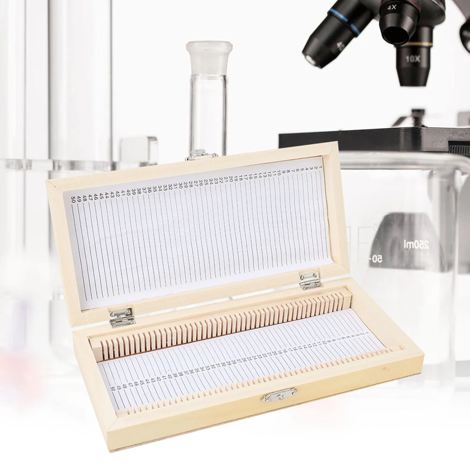 Prepared Slide Box Microscope Slide Box Biology Glass Prepared ...