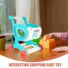 Children's Shopping Cart Learn to Walk Toy Toys Kids Playing Mini Storage Supermarket Simulated Trolley Plastic 4