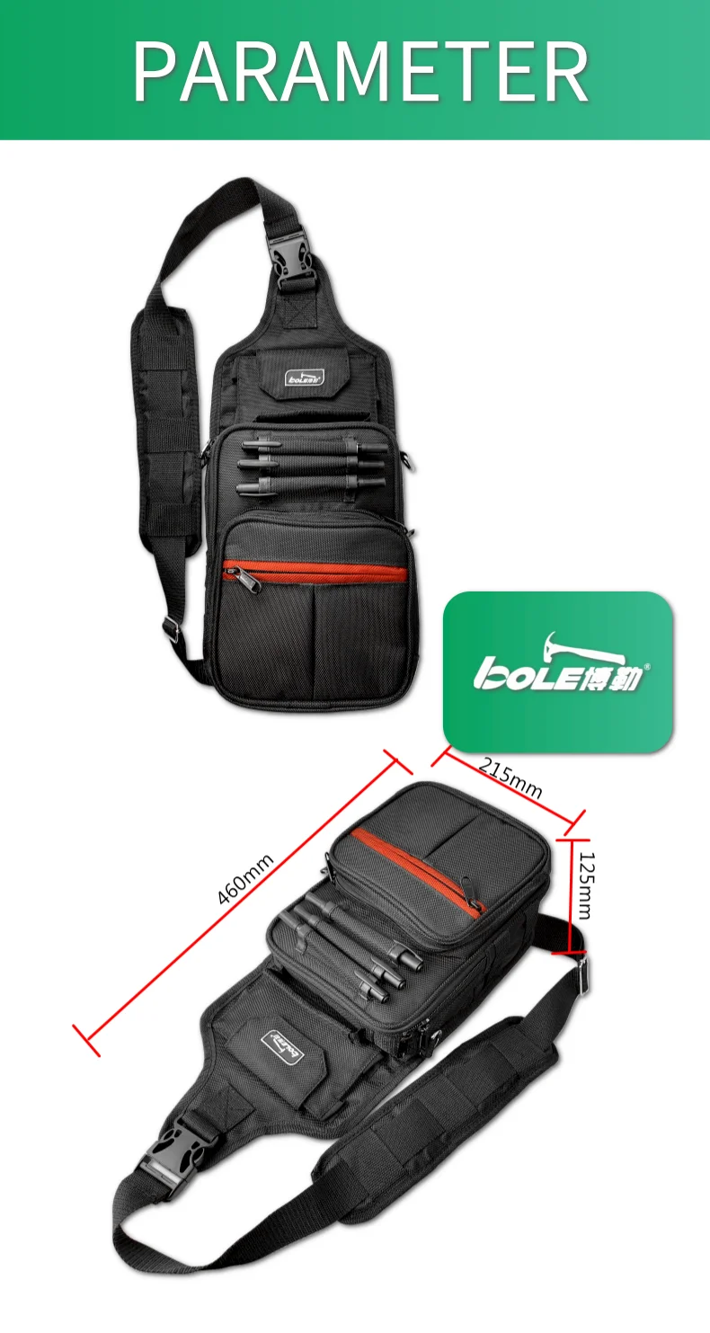 BOLE Multifunction Fishing Bag Ultra Light-Weight Design Fishing Packs Sling Tool Bag for Hiking, Biking, Hunting small tool chest