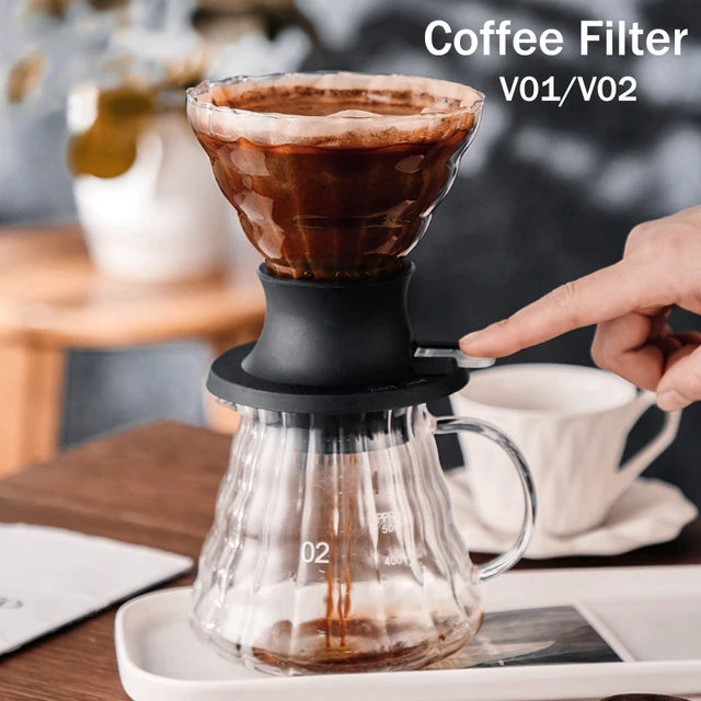 Coffee Dripper for V01 V02 Filter Paper,Hand Brew Drip Coffee Machine Filter Holder,Drinkware Tea Infuser Loose Leaf Tea Tools