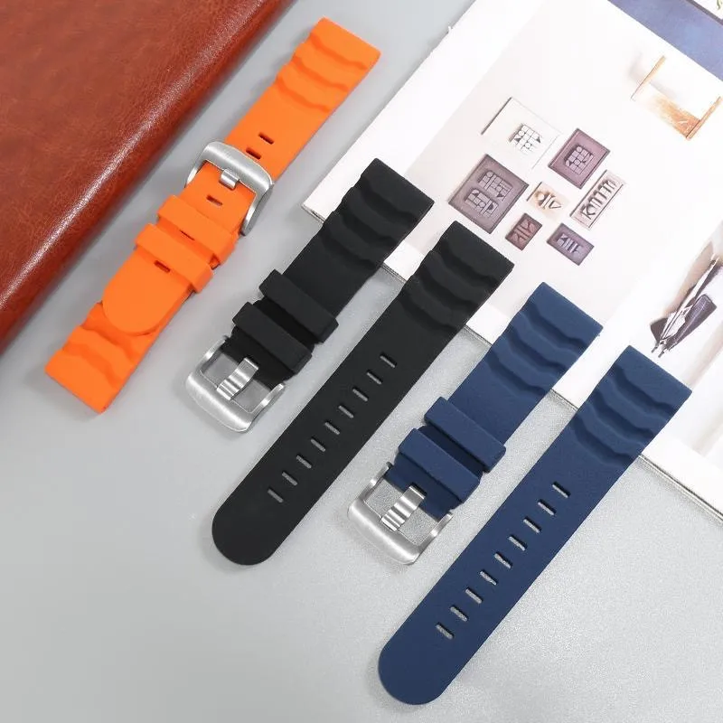 Per Luminox Xs3749 3789 3741 3745 Silicone Impermeabile Morbido E Traspirante Bracciale Confortevole Cinturino In Gomma Fluorurata Da 24Mm Con Logo