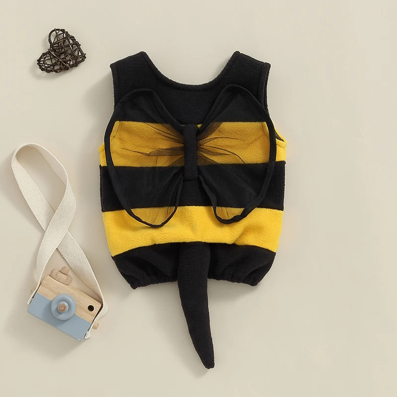 Infant Baby Fall Outfits Baby Girl Boy Bees Romper Set Baby Festival Clothes Baby Halloween Costumes 2