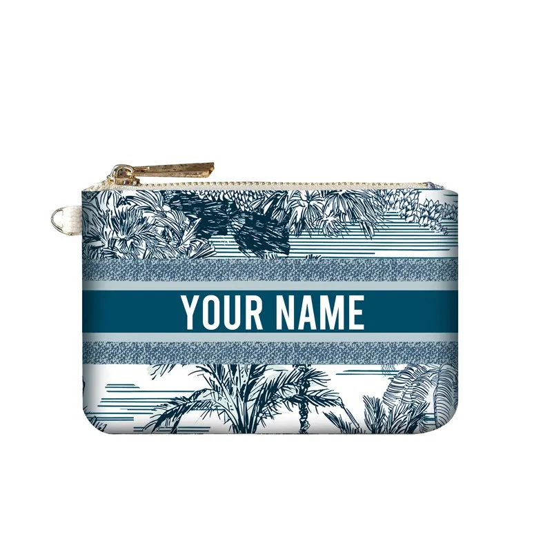 Coin Purse Women Wallet Card Wallet Personalized Customized Letters Clutch Bag Mini Shopping Traveling Portable Zip Pocket