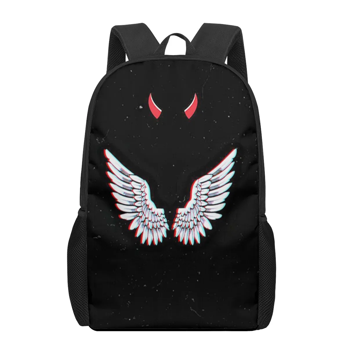 demon Lucifer Morningstar 16inch School Bags  3D Print Kids Backpack Schoolbags Black Bookbags For Teenager Girls Boys Children