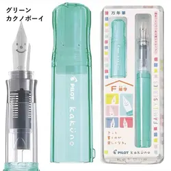 PILOT Baile Exclusive Transparent Colorful Smiling Face Pen - Cute Writing Practice Ink Pen - F (Transparent Green)