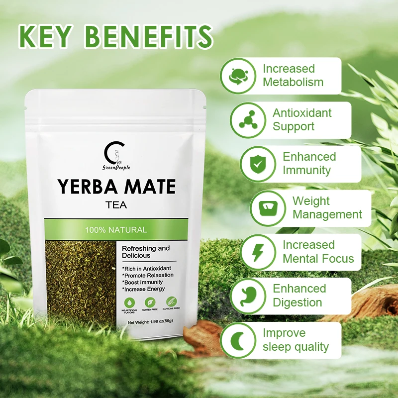 Yerba Mate Tea-Bags Organic Supports Cardiovascular & Digestive Systems Rich In Antioxidants and Plant Nutrients yerba mate tea bags