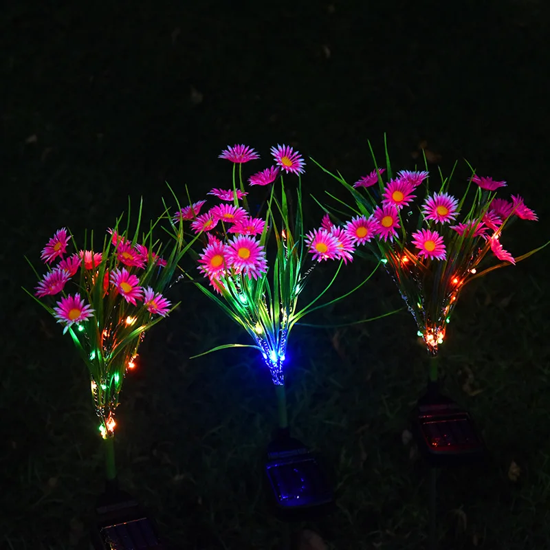 

New Solar Led Simulation Wild Chrysanthemum Floor Lamp