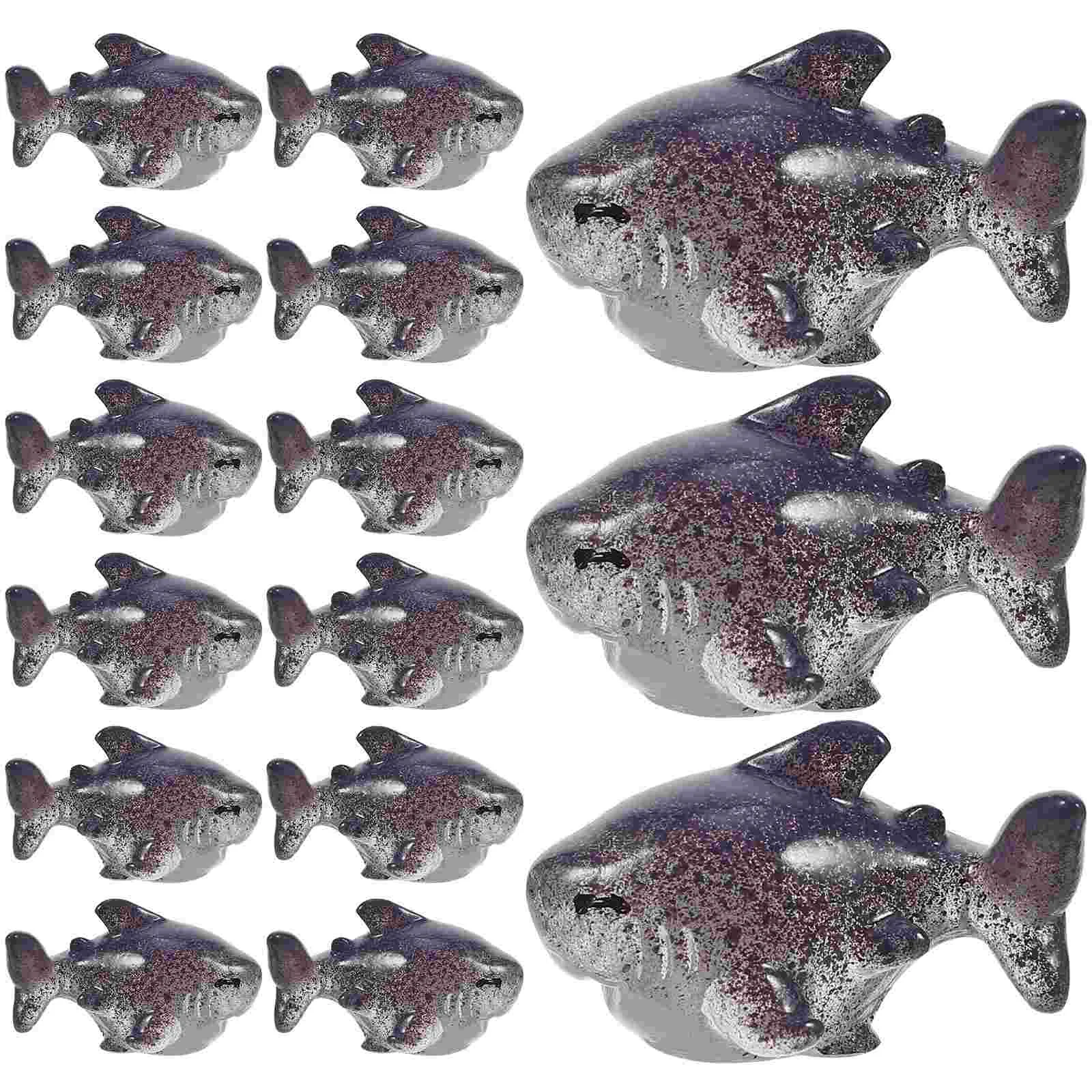 

30Pcs Tiny Animals Miniature Shark Figurines Tiny Shark Figures Mini Resin Shark Bonsai Animal Decors