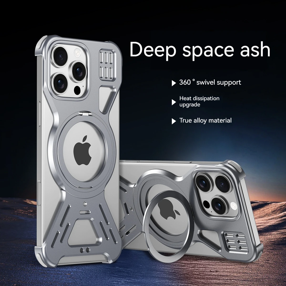 Magnetic 360° Frameless Aluminum Alloy Phone Case with Magsafe Wireless Charging Compatibility