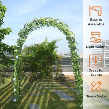 Double-Sided Metal Garden Arch Trellis 5